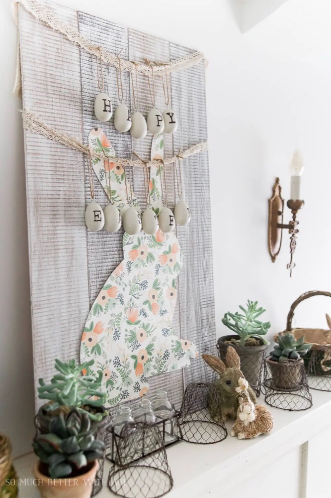 Happy Easter Succulent Banner